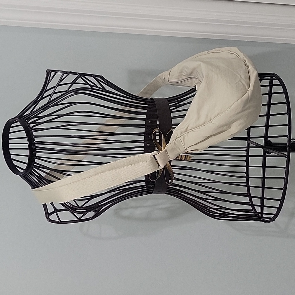 Beige Casual Adjustable Crossbody Bag